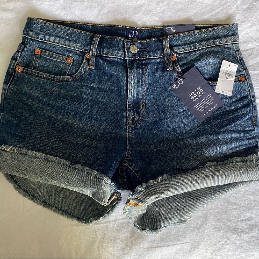 NWT GAP Denim Shorts Indigo Mid Rise